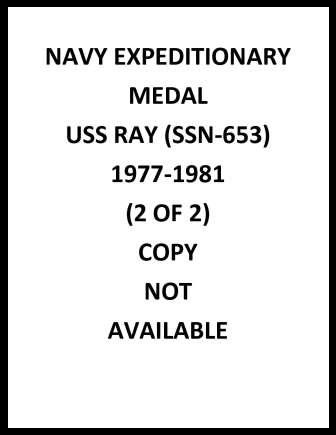 Navy Expeditionary Medal 1977-1981 (2 of 2)